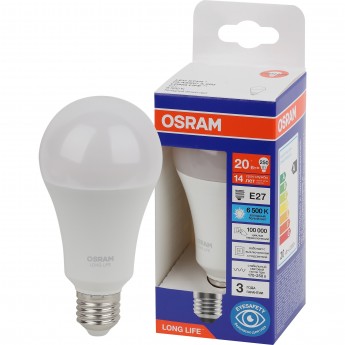 Лампа светодиодная OSRAM LED 20Вт Е27 6500К 2452Лм груша 220В Лампа светодиодная OSRAM LED 20Вт Е27 6500К 2452Лм груша 220В